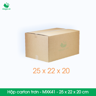 MXK41 – 25x22x20 cm [20 hộp/pack] – Hộp carton trơn